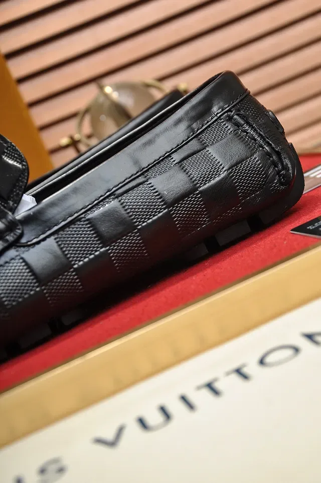 Louis Vuitton Black Woven Leather Buckle-Accented Loafer 3