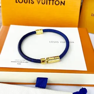 Louis Vuitton أزرق منسوج ذهبي سوار