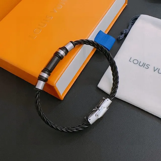 Louis Vuitton बुनकर चमड़ी और धातु की चूड़ी 3