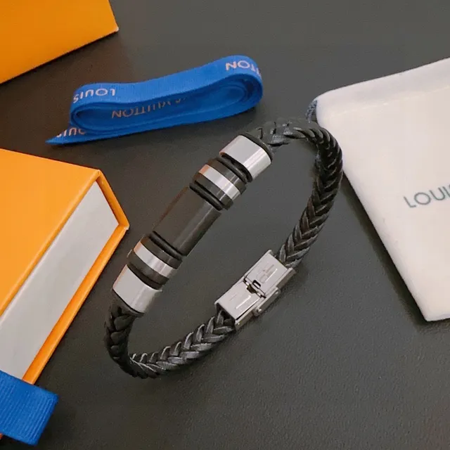 Louis Vuitton बुनकर चमड़ी और धातु की चूड़ी 9