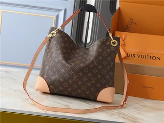 Louis Vuitton Brown Beige Monogram Canvas Slouchy Hobo Silhouette Handbag 8