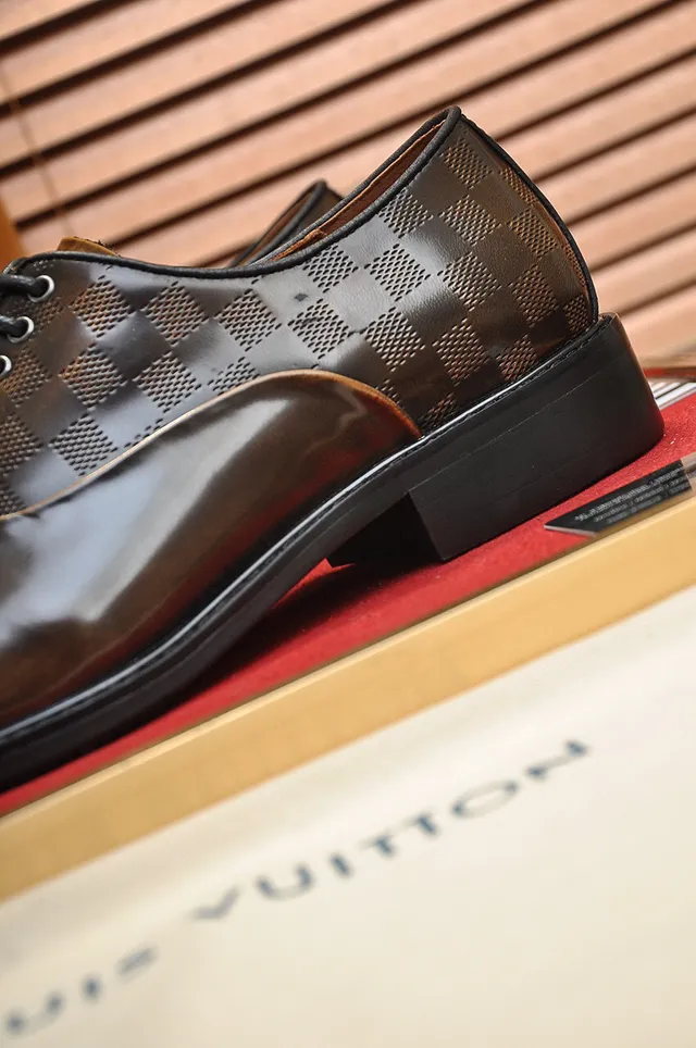 Louis Vuitton Brown Black Cap-Toe Damier Check Oxford Shoes 2