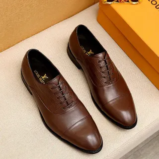 Louis Vuitton বাদামী কুমির নকশা ক্যাপ-টো অক্সফোর্ড জুতো