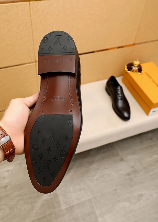 Louis Vuitton বাদামী কুমির নকশা ক্যাপ-টো অক্সফোর্ড জুতো 2