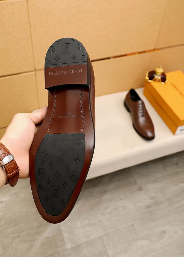Louis Vuitton বাদামী কুমির নকশা ক্যাপ-টো অক্সফোর্ড জুতো 9