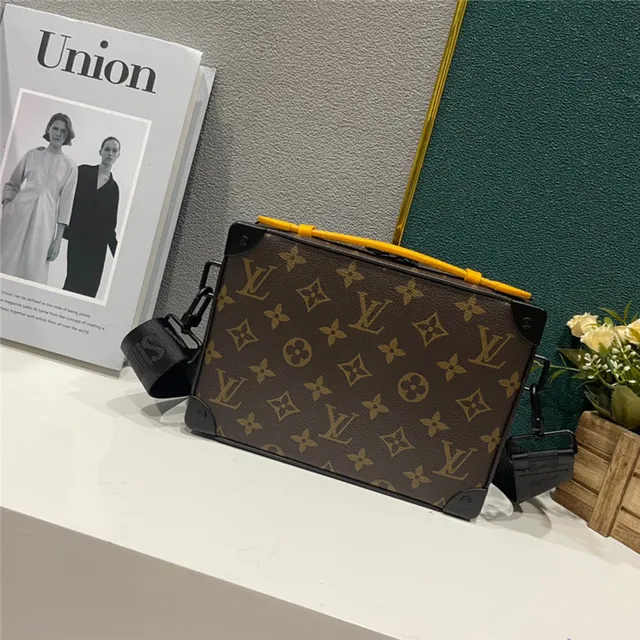 Louis Vuitton Brown Yellow Boxy Hard-Case Silhouette Monogram Canvas Messenger Bag 8