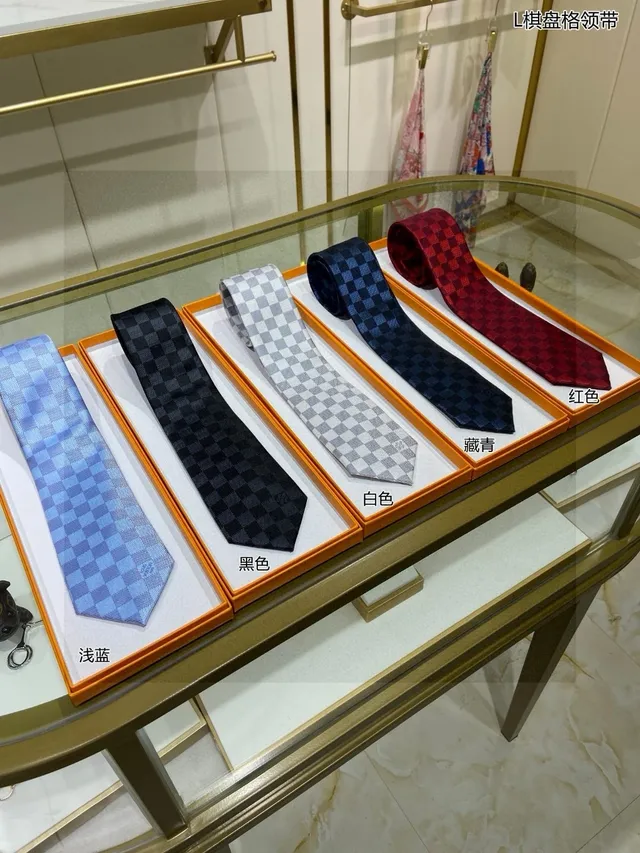 Louis Vuitton Damier Check cravate en soie 3