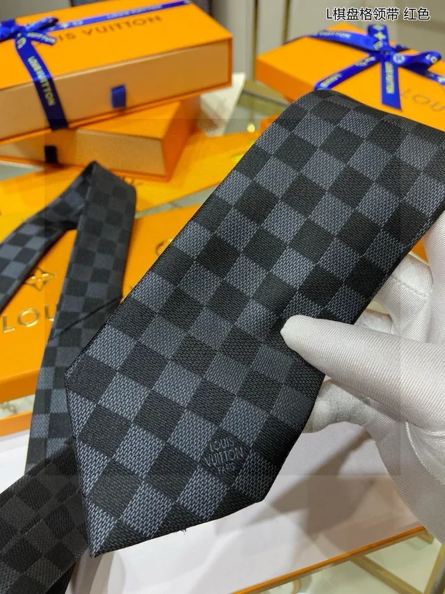 Louis Vuitton Damier Check cravate en soie 8