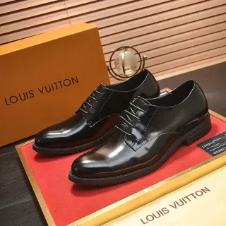 Louis Vuitton Chaussures Oxford à cap toe noir brillant