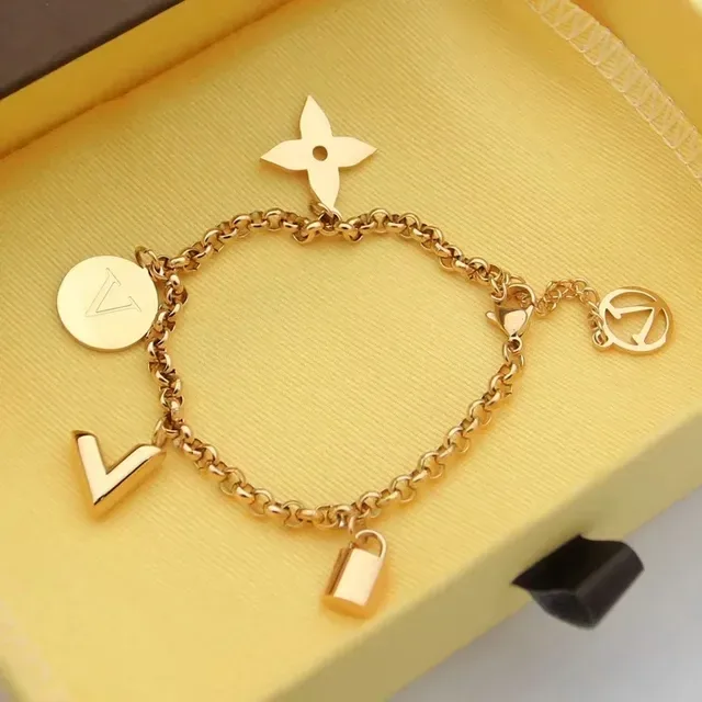 Louis Vuitton Gold Silver Chain-Link Mixed Metallic Bracelet 3