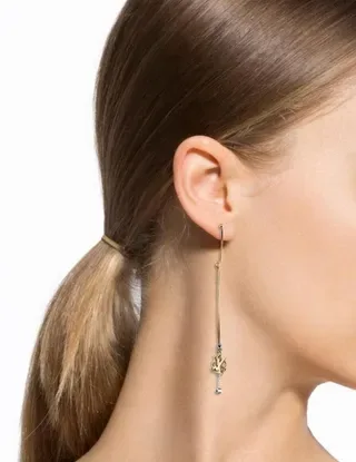 Louis Vuitton Gold-Tone Multi-Charm Hoop Earrings 5