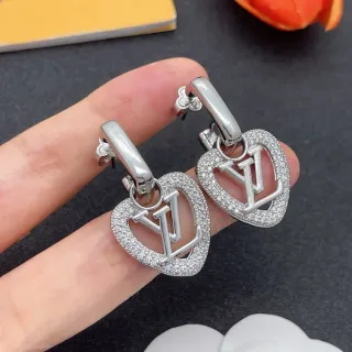 Louis Vuitton Brincos Coração Monogram Pavé Crystal