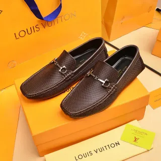 Louis Vuitton Horsebit 1955 বাদামী টেক্সচার্ড চামড়া লুফার