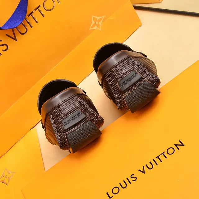 Louis Vuitton Horsebit 1955 Marrom Couro Texturizado Mocassins 3