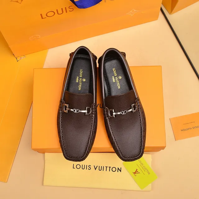 Louis Vuitton Horsebit 1955 Marrom Couro Texturizado Mocassins 9