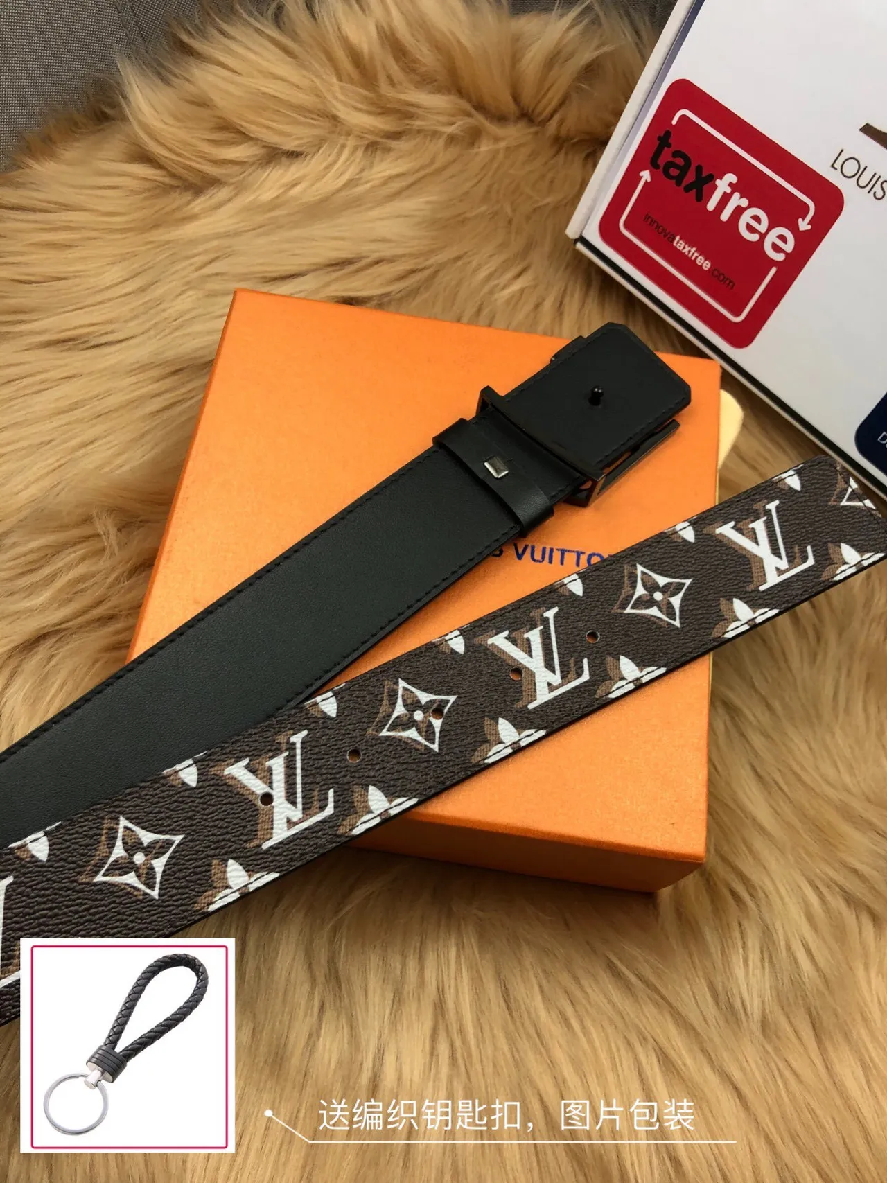 Louis Vuitton Iconic Reversible Monogram Cinto de couro marrom 3
