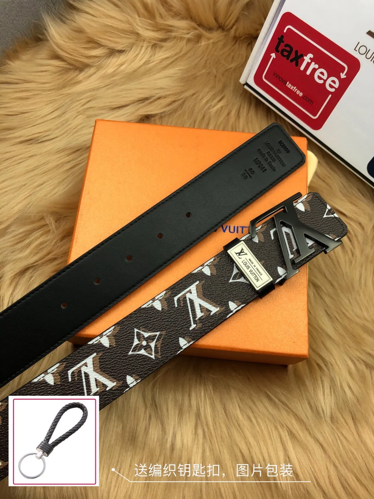 Louis Vuitton Iconic Reversible Monogram Cinto de couro marrom 4