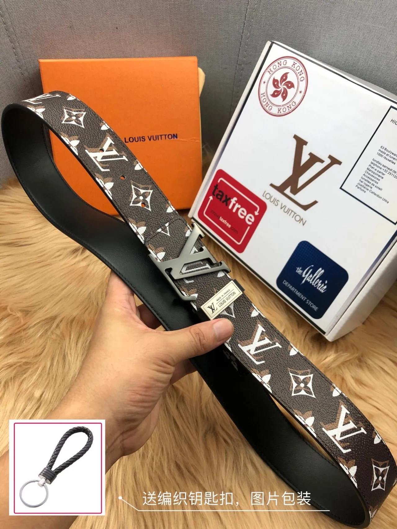 Louis Vuitton Iconic Reversible Monogram Cinto de couro marrom 5