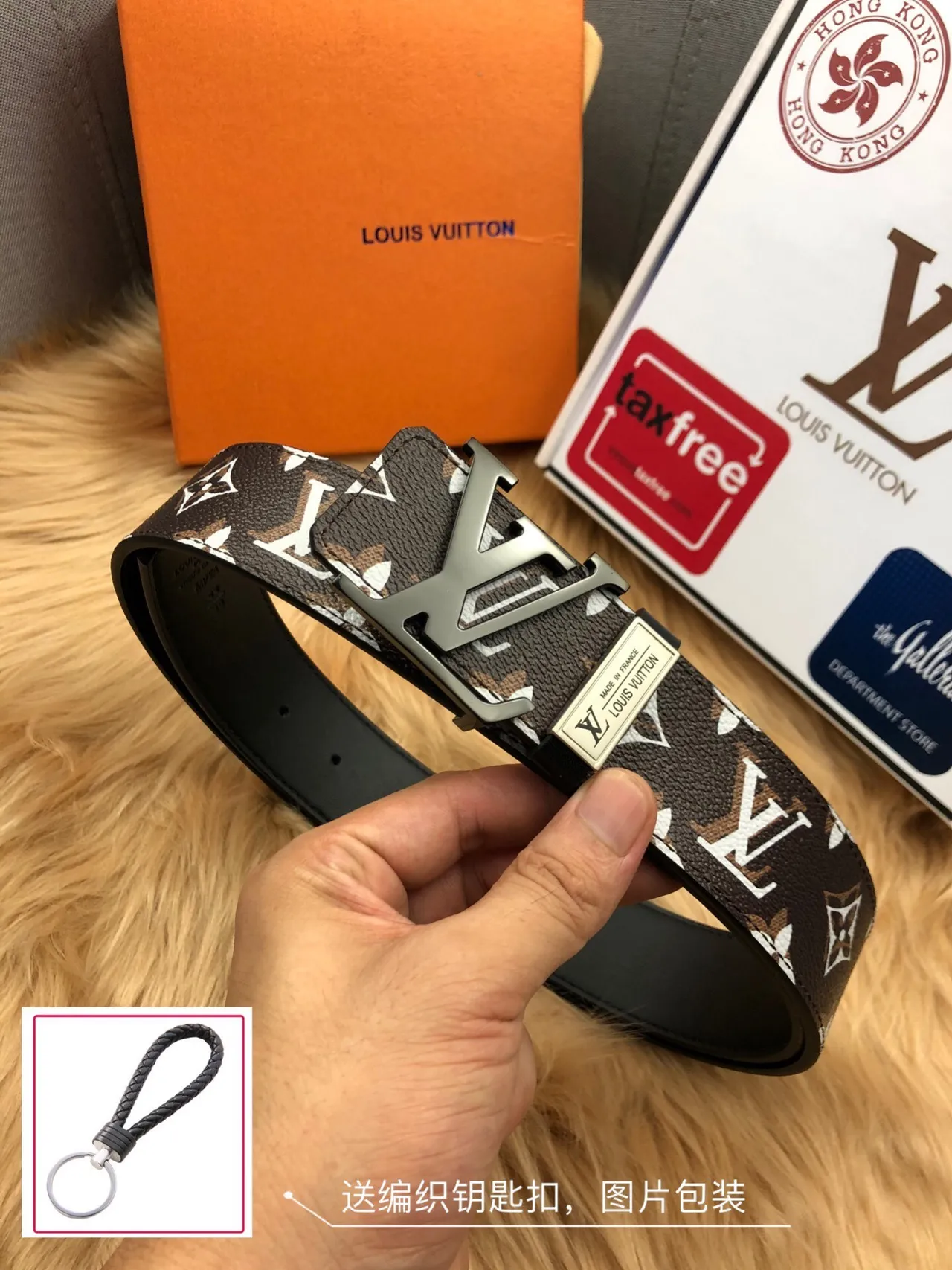 Louis Vuitton Iconic Reversible Monogram Cinto de couro marrom 6
