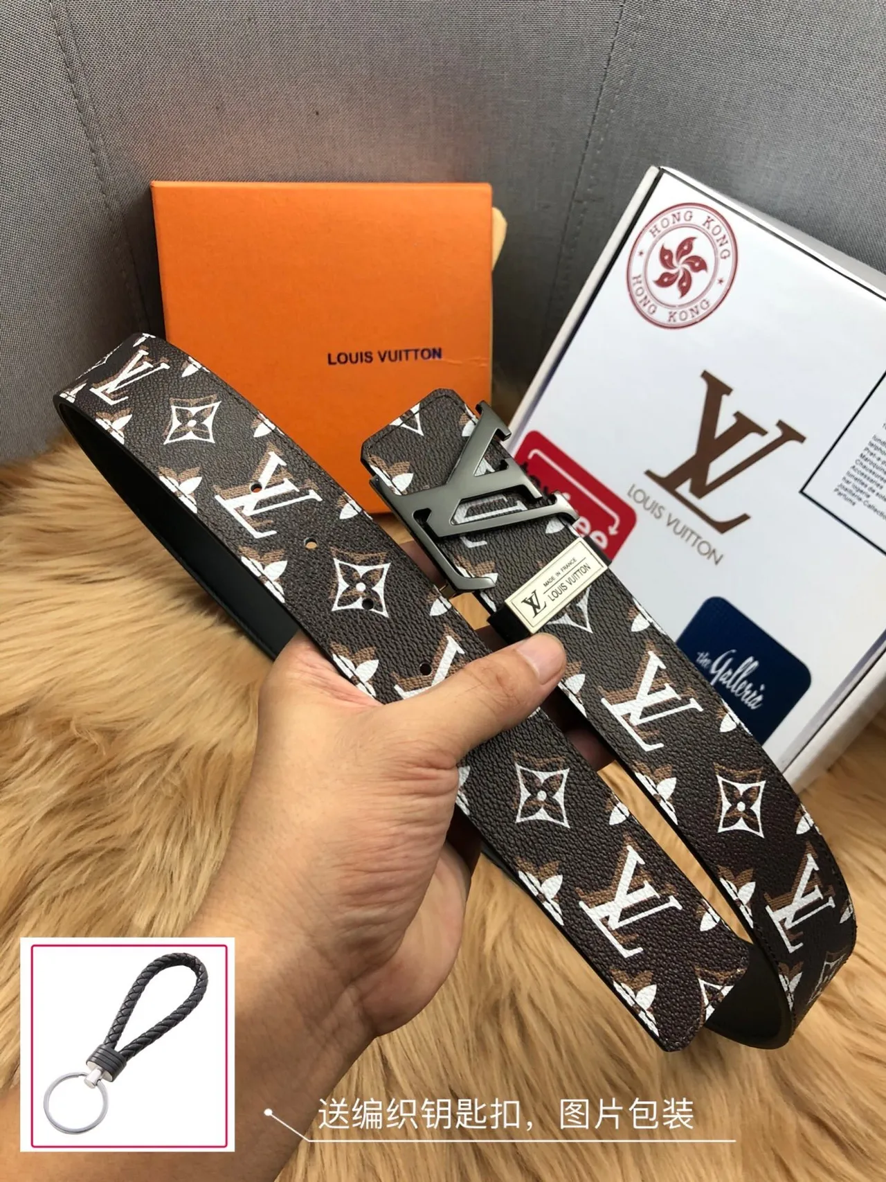 Louis Vuitton Iconic Reversible Monogram Cinto de couro marrom 7