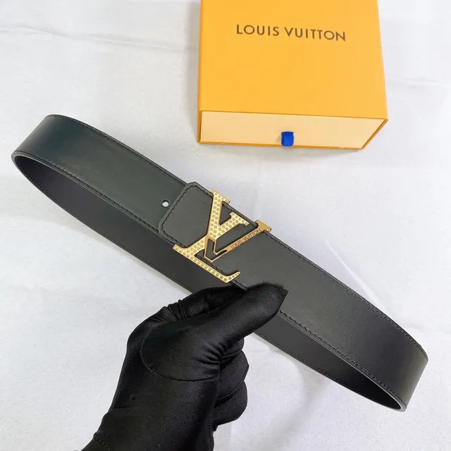 Louis Vuitton LV جلد أسود قفل ذهبي دوار 2