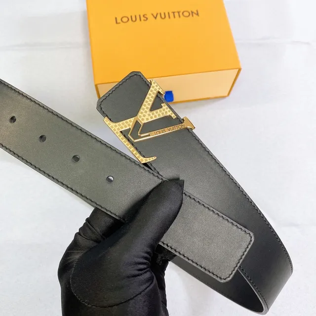 Louis Vuitton LV جلد أسود قفل ذهبي دوار 3