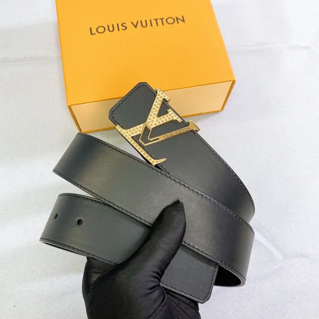 Louis Vuitton LV جلد أسود قفل ذهبي دوار 5