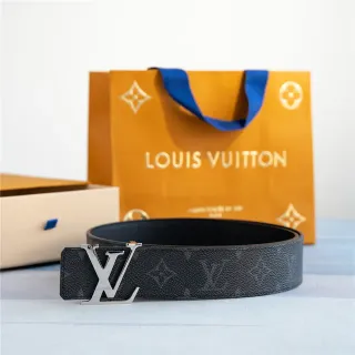 Louis Vuitton LV पट्टा काला Monogram Empreinte चमड़ा पट्टा