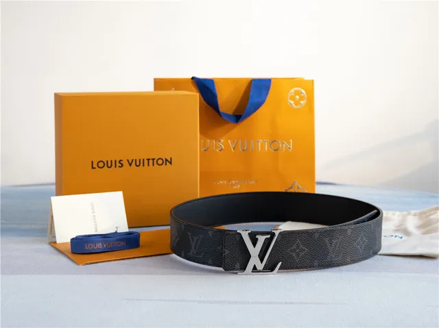 Louis Vuitton LV cinturón negro Monogram Empreinte cuero cinturón 9