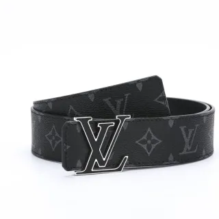Louis Vuitton LV Initiales Monogram حزام جلد أسود