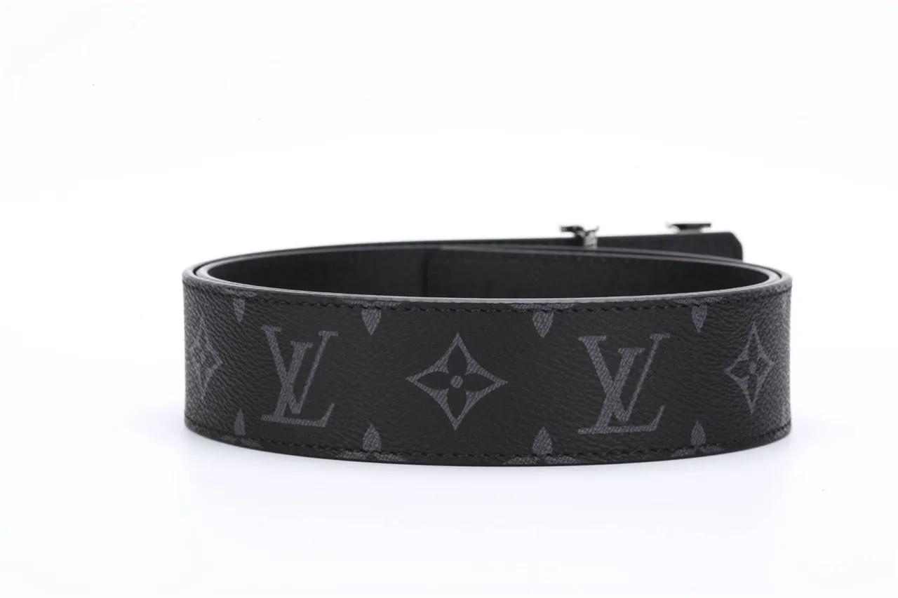 Louis Vuitton LV Initiales Monogram Black Leather Belt 3