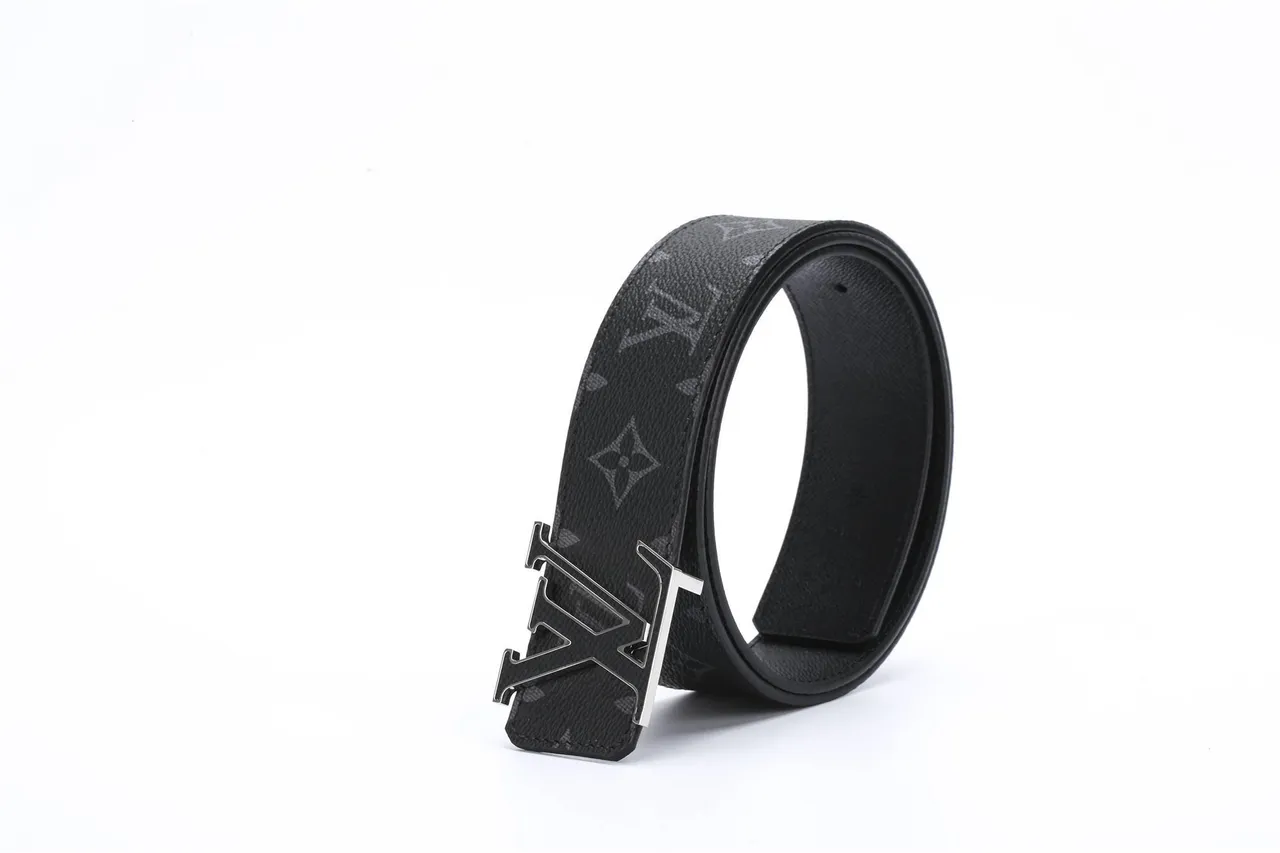 Louis Vuitton LV Initiales Monogram Black Leather Belt 4