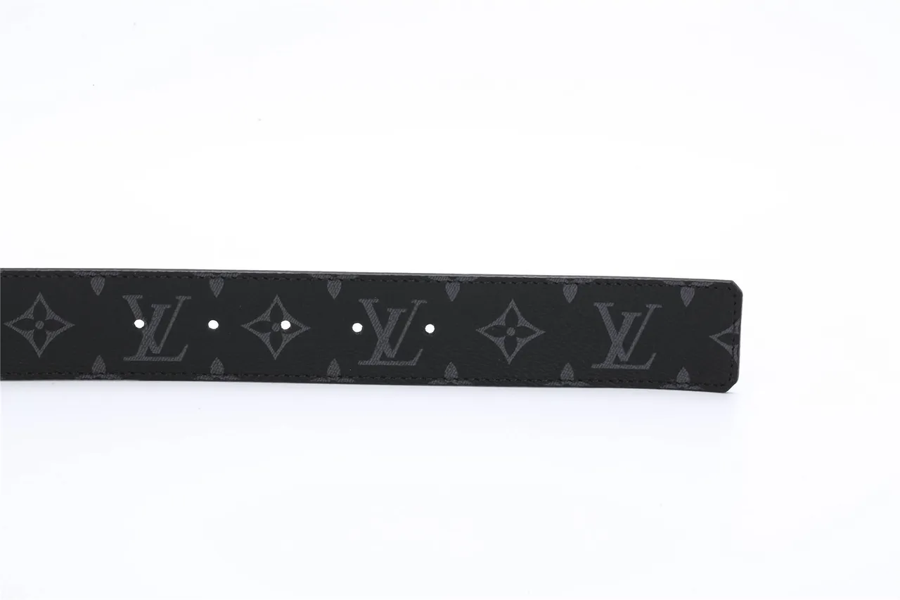 Louis Vuitton LV Initiales Monogram Black Leather Belt 8