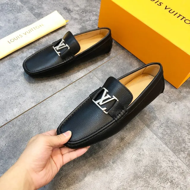 Louis Vuitton LV Loafer Black Pebbled Leather Loafers 2