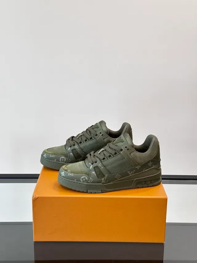 Louis Vuitton LV Trainer आर्मी ग्रीन लाइफस्टाइल स्नीकर्स 5