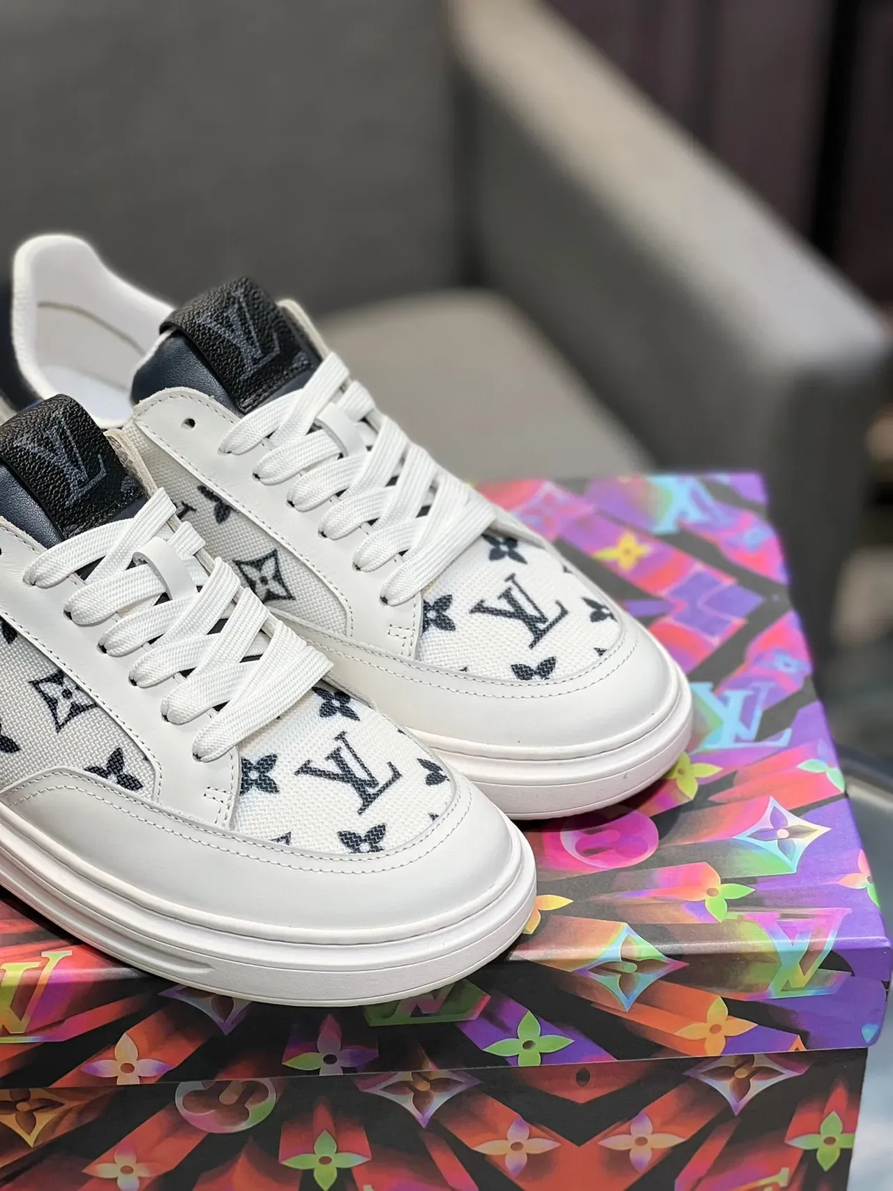 Louis Vuitton LV Trainer Monogram White Lifestyle Sneakers 9