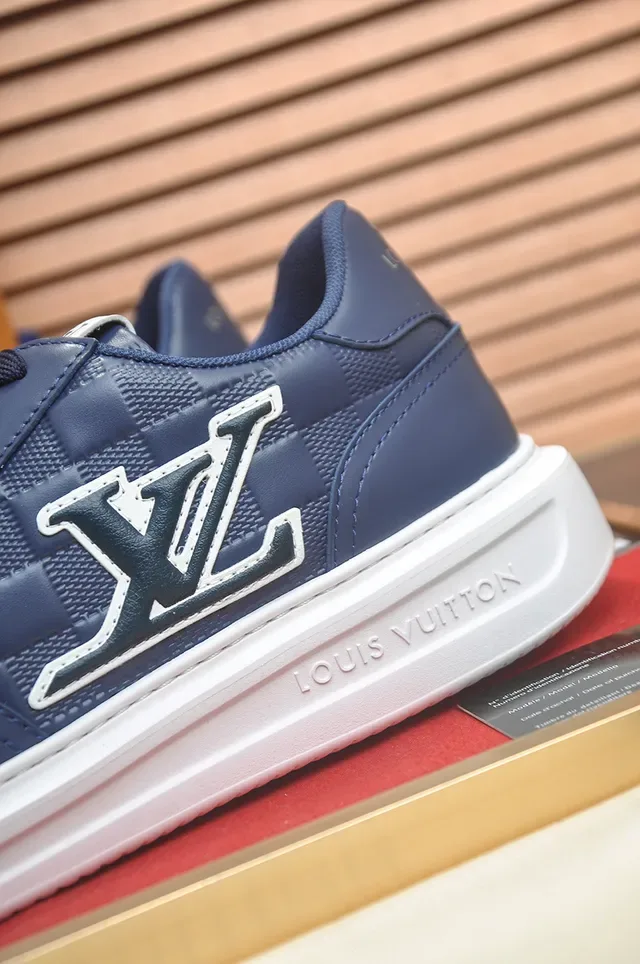 Louis Vuitton LV Trainer Sneakers Lifestyle Monogrammées Bleu Marine Blanc Low-Top 2