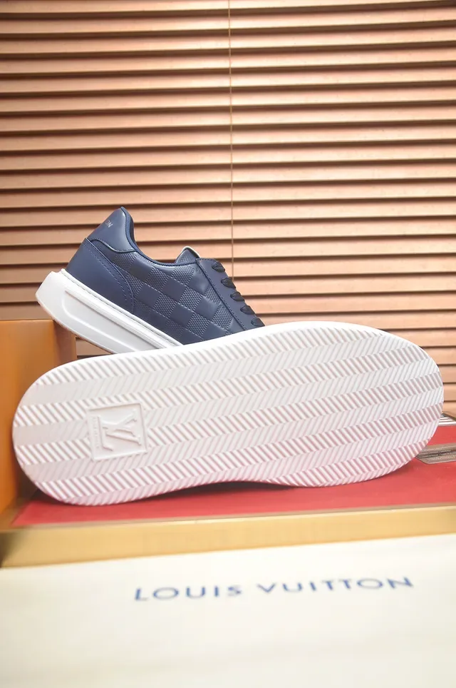 Louis Vuitton LV Trainer Sneakers Lifestyle Monogrammées Bleu Marine Blanc Low-Top 3