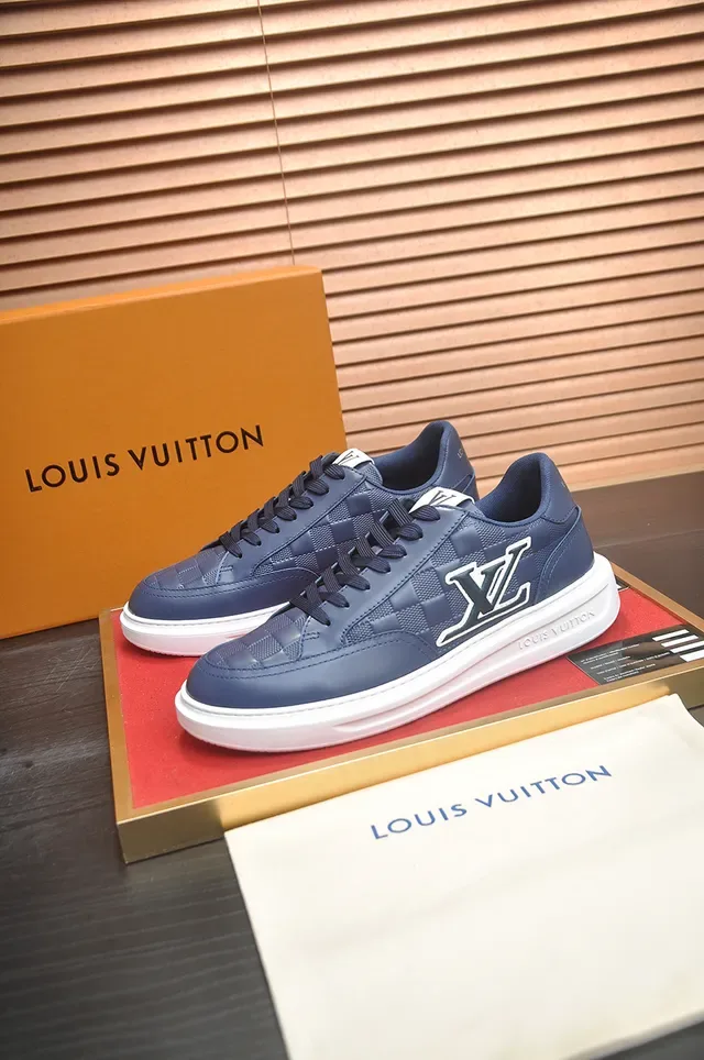 Louis Vuitton LV Trainer Sneakers Lifestyle Monogrammées Bleu Marine Blanc Low-Top 4