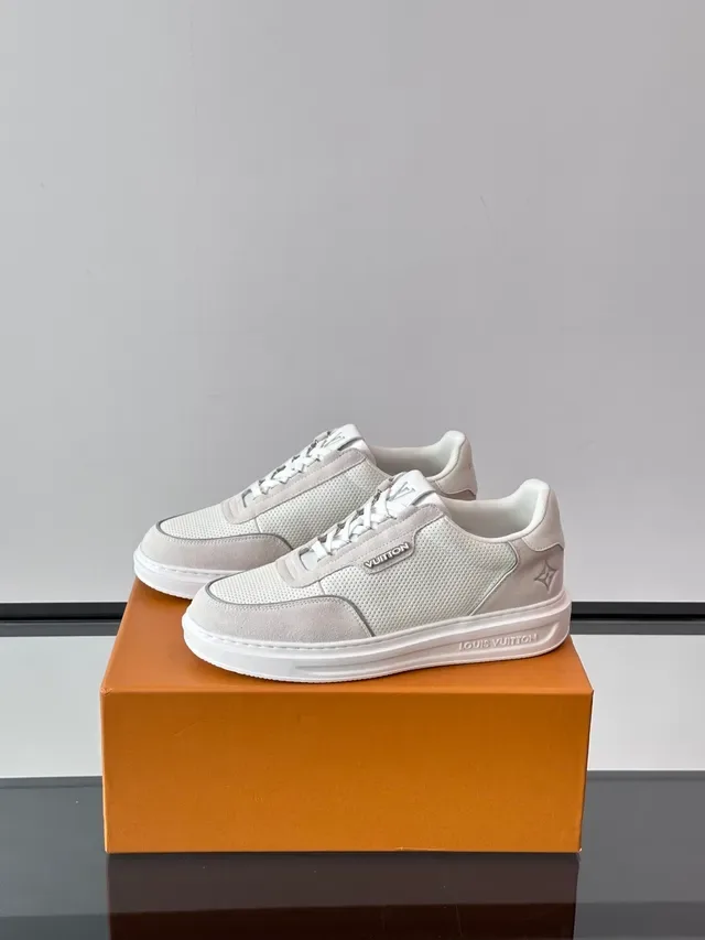 路易威登 LV Trainer 白色米色 镂空网面 麂皮覆盖 生活风格运动鞋 5