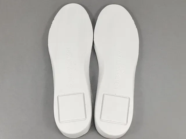 Louis Vuitton LV Trainer White Monochrome Structured Strap Overlay Lifestyle Sneakers 3