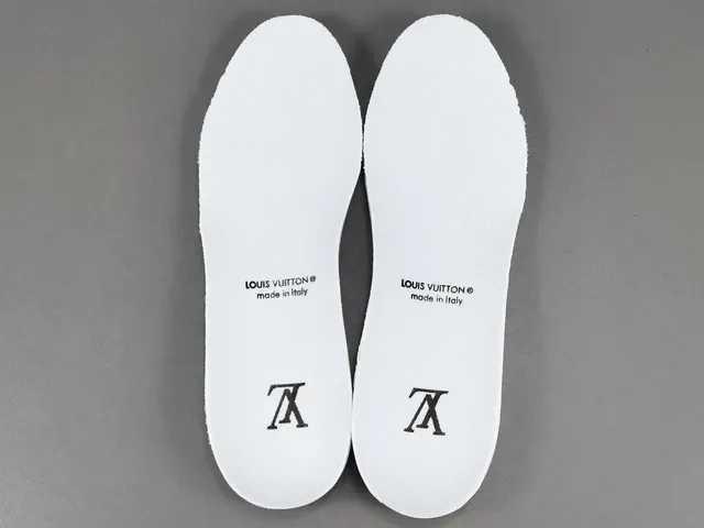 Louis Vuitton LV Trainer White Monochrome Structured Strap Overlay Lifestyle Sneakers 4