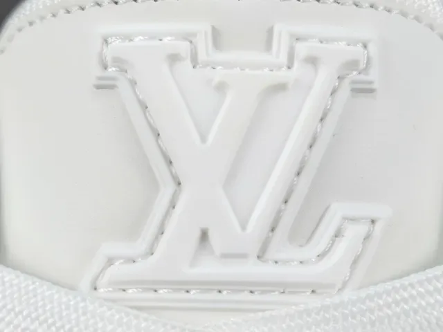 Louis Vuitton LV Trainer White Monochrome Structured Strap Overlay Lifestyle Sneakers 5