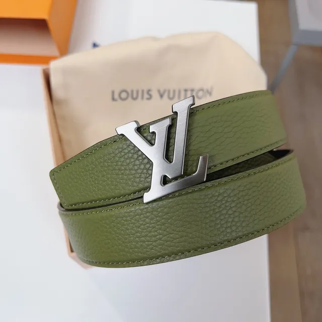 Louis Vuitton LV Twist Belt حزام جلد أخضر زيتوني وأسود 6