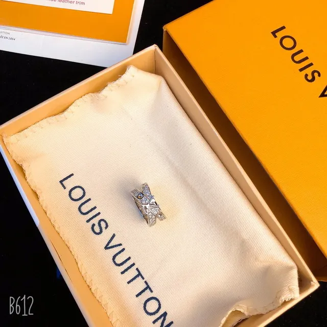 Louis Vuitton LV Volt Double-Band Pavé Monogram Ring 7