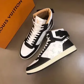 Louis Vuitton 印花帆布 黑白 高帮 生活休闲鞋