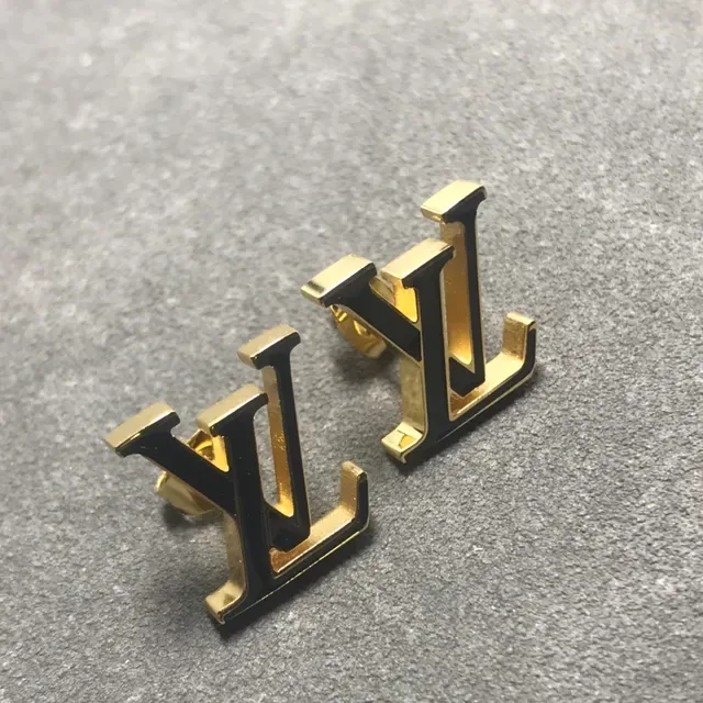 Pendientes Louis Vuitton Monogram Esmaltados en Oro 2