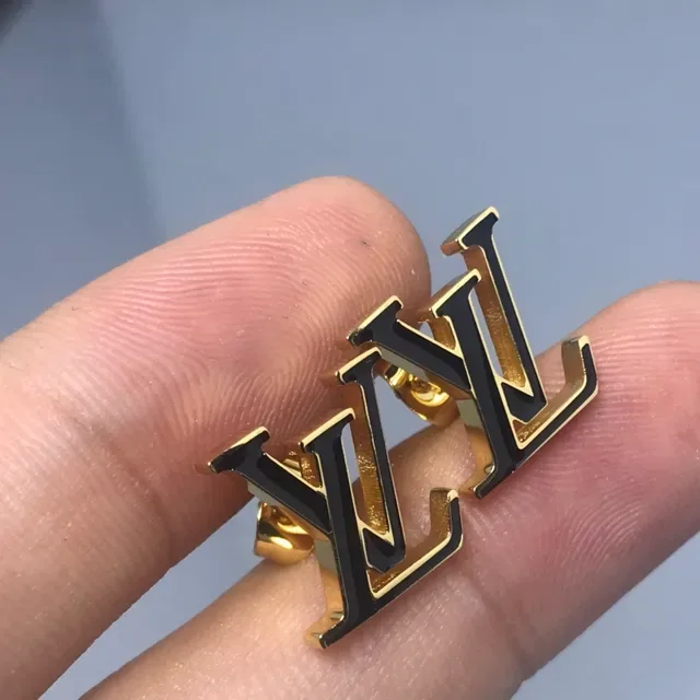 Pendientes Louis Vuitton Monogram Esmaltados en Oro 4