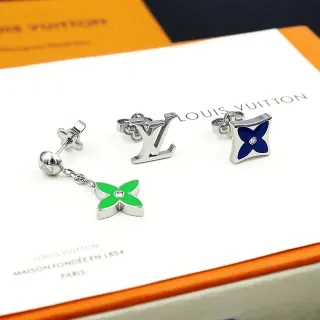 Louis Vuitton Monogram Brincos de Flor com Esmalte e Cristal