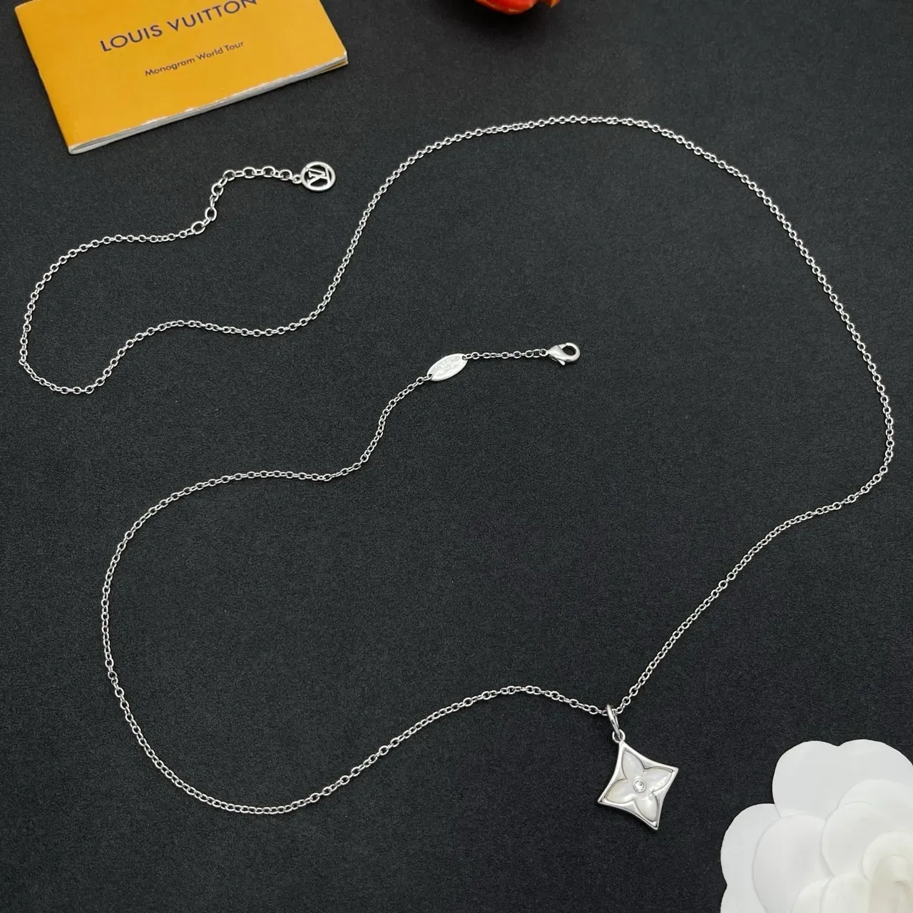 Louis Vuitton Monogram Flower Quatrefoil Layered Necklace 9